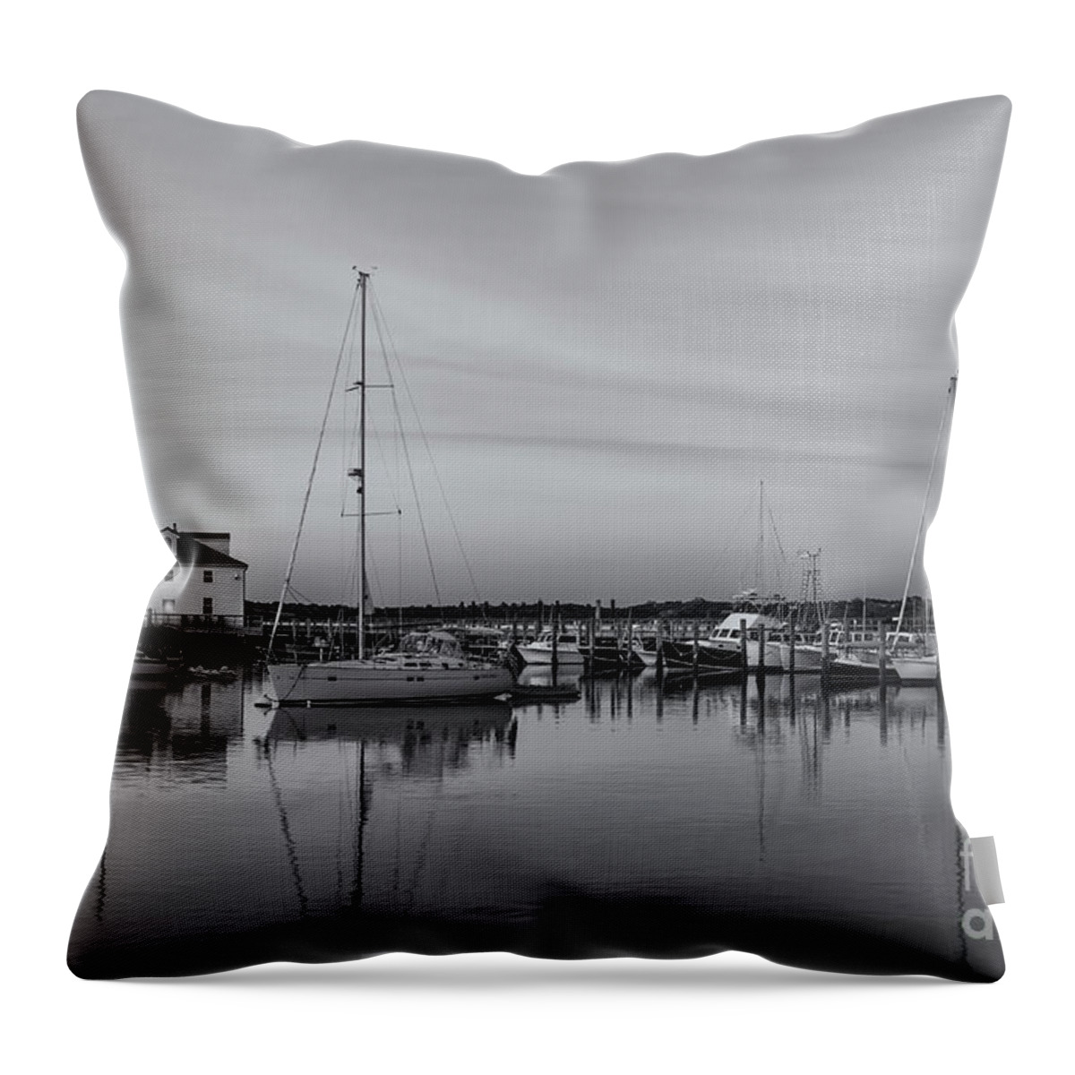 Clarence Holmes Throw Pillow featuring the photograph Menemsha Fishing Boats X by Clarence Holmes