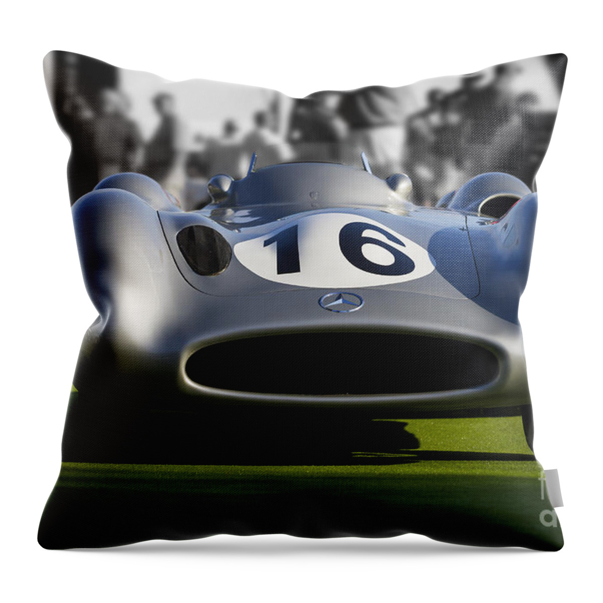Mercedes Throw Pillow featuring the photograph Mercedes W 196 R Streamliner by Dennis Hedberg