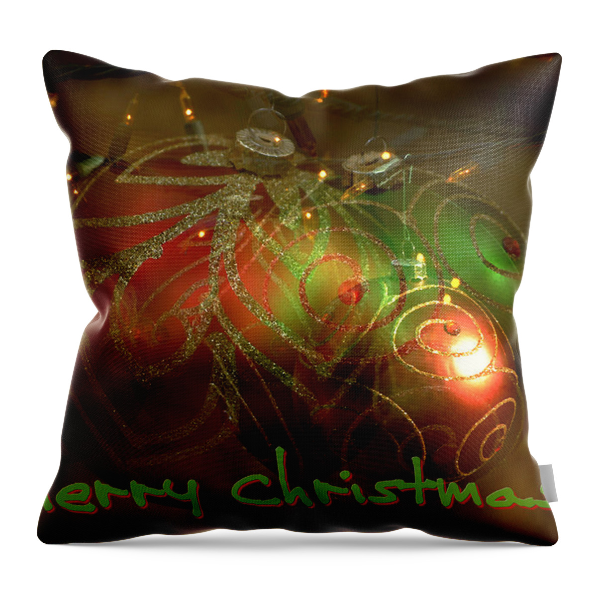Celebration Throw Pillow featuring the photograph Merry Christmas by Lorenzo Cassina