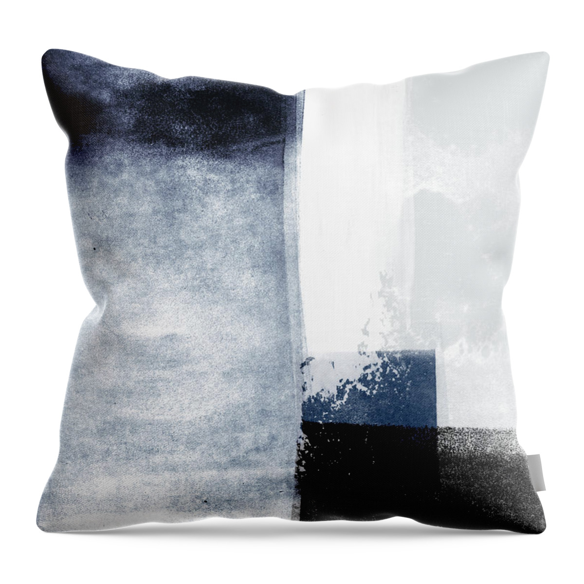 Blue Throw Pillow featuring the mixed media Mestro 3- Abstract Art by Linda Woods by Linda Woods
