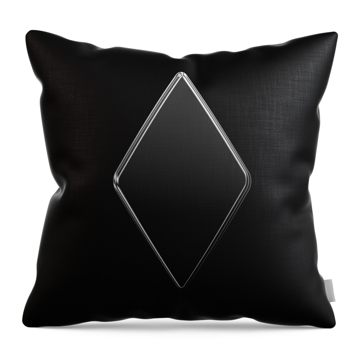 Metallic Diamond Throw Pillow featuring the digital art Metallic Diamond by Aimee L Maher ALM GALLERY