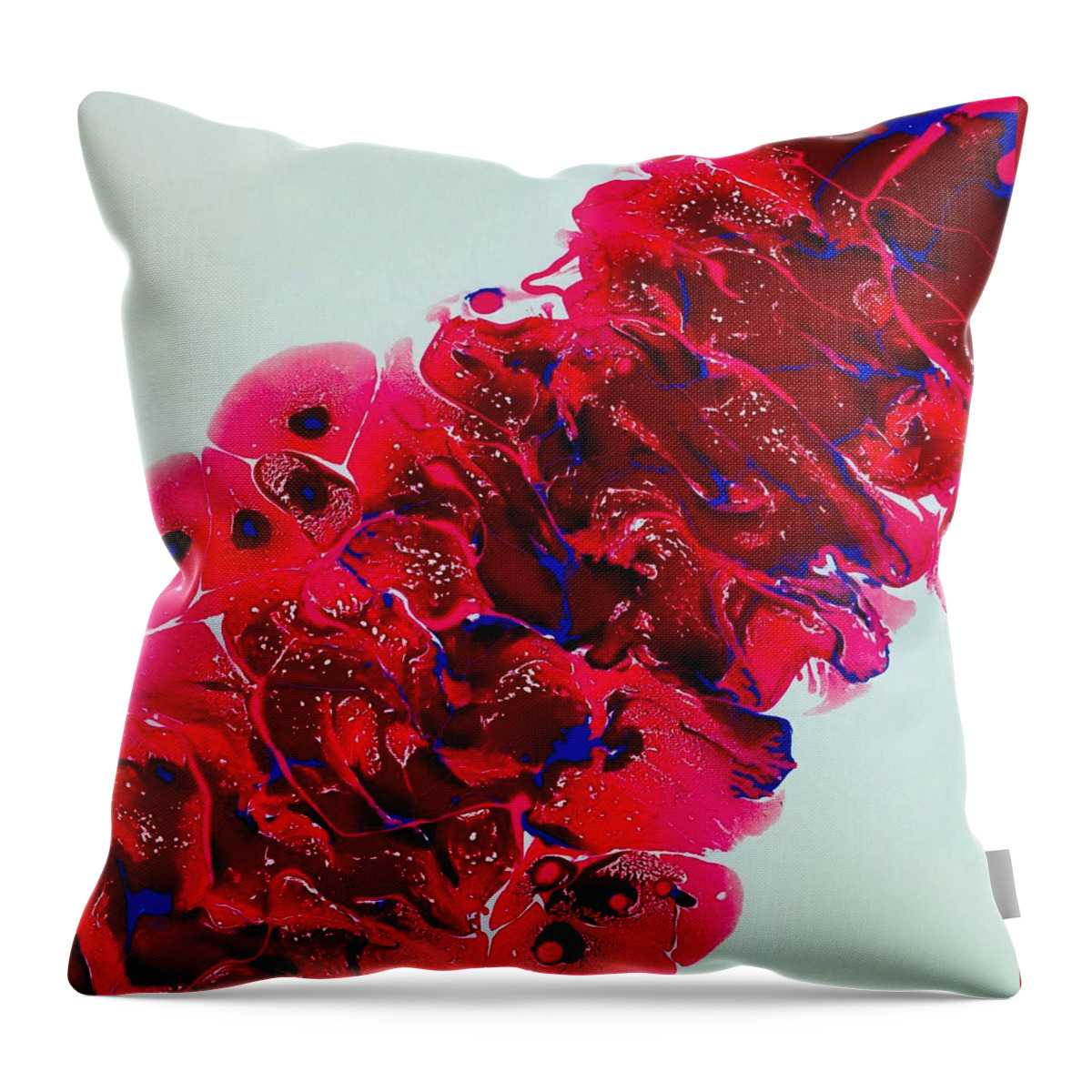 Acrylic Throw Pillow featuring the mixed media Metamorphosis In Progress by Rhonda Abshire-Wiatrek