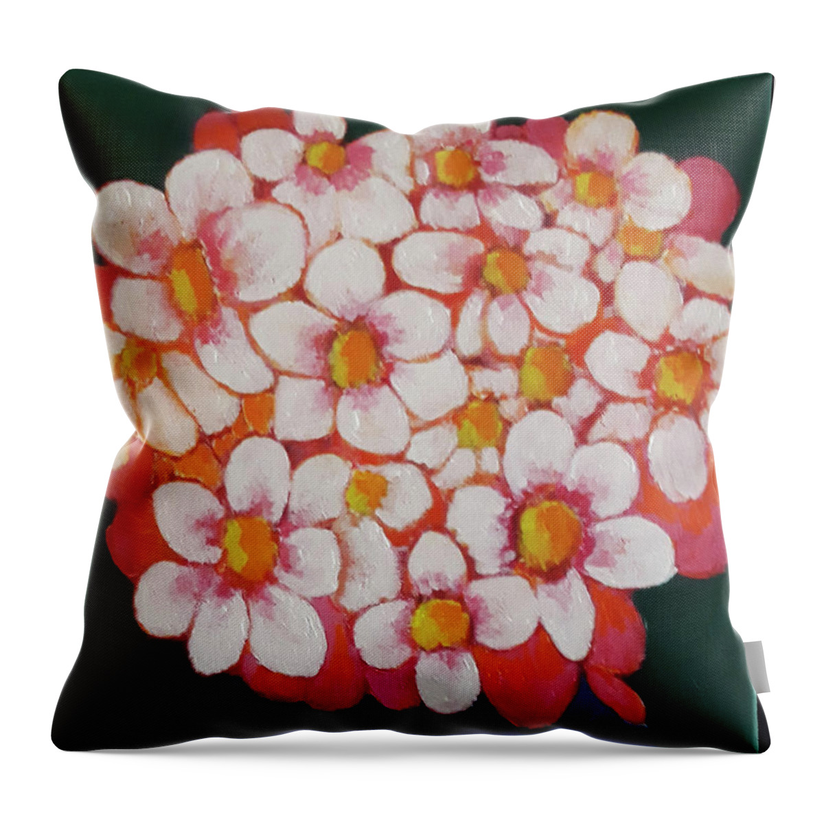 Flowers Throw Pillow featuring the painting Methaphor by Gabby Tary