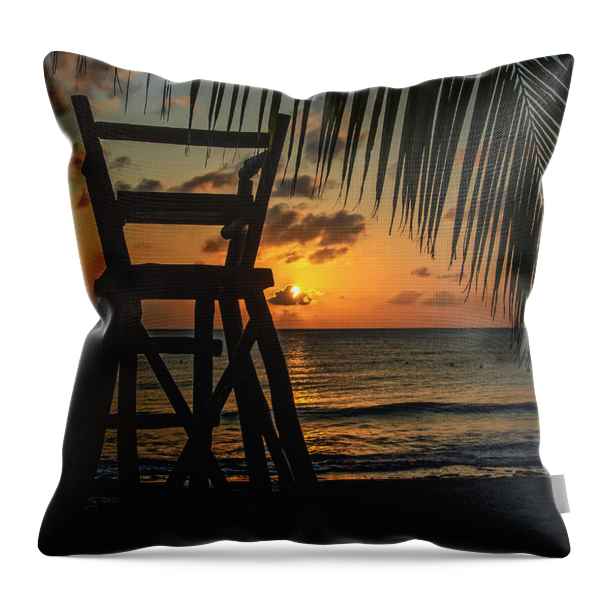 Adventure Throw Pillow featuring the photograph Mexican Sunset by Charles Dobbs