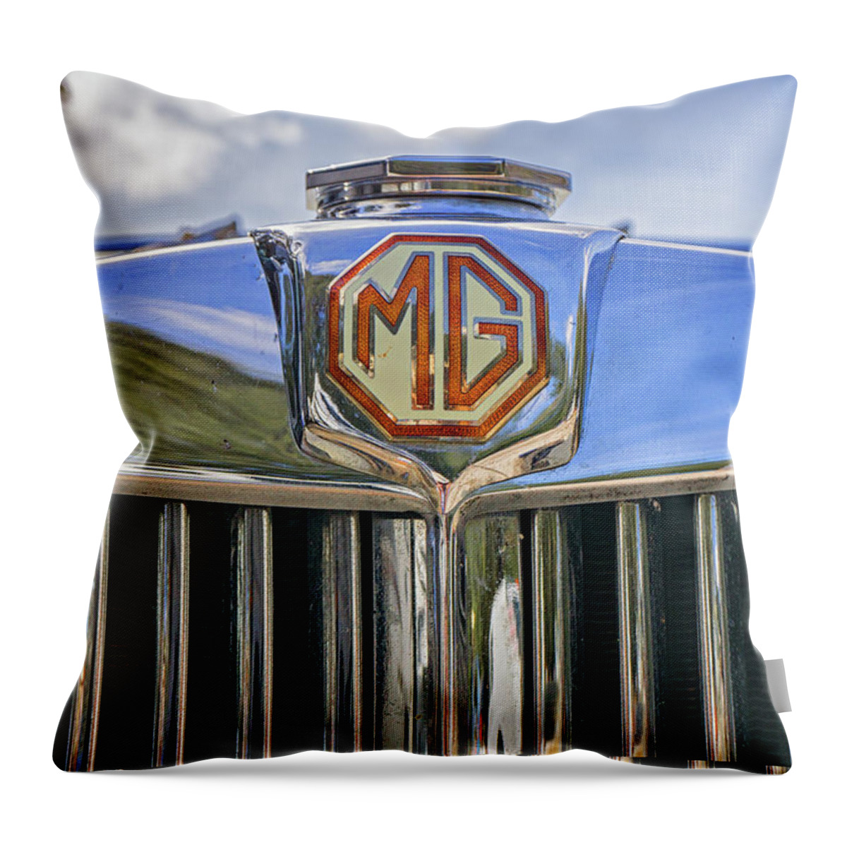 Automobile Throw Pillow featuring the photograph MG by Dennis Dugan
