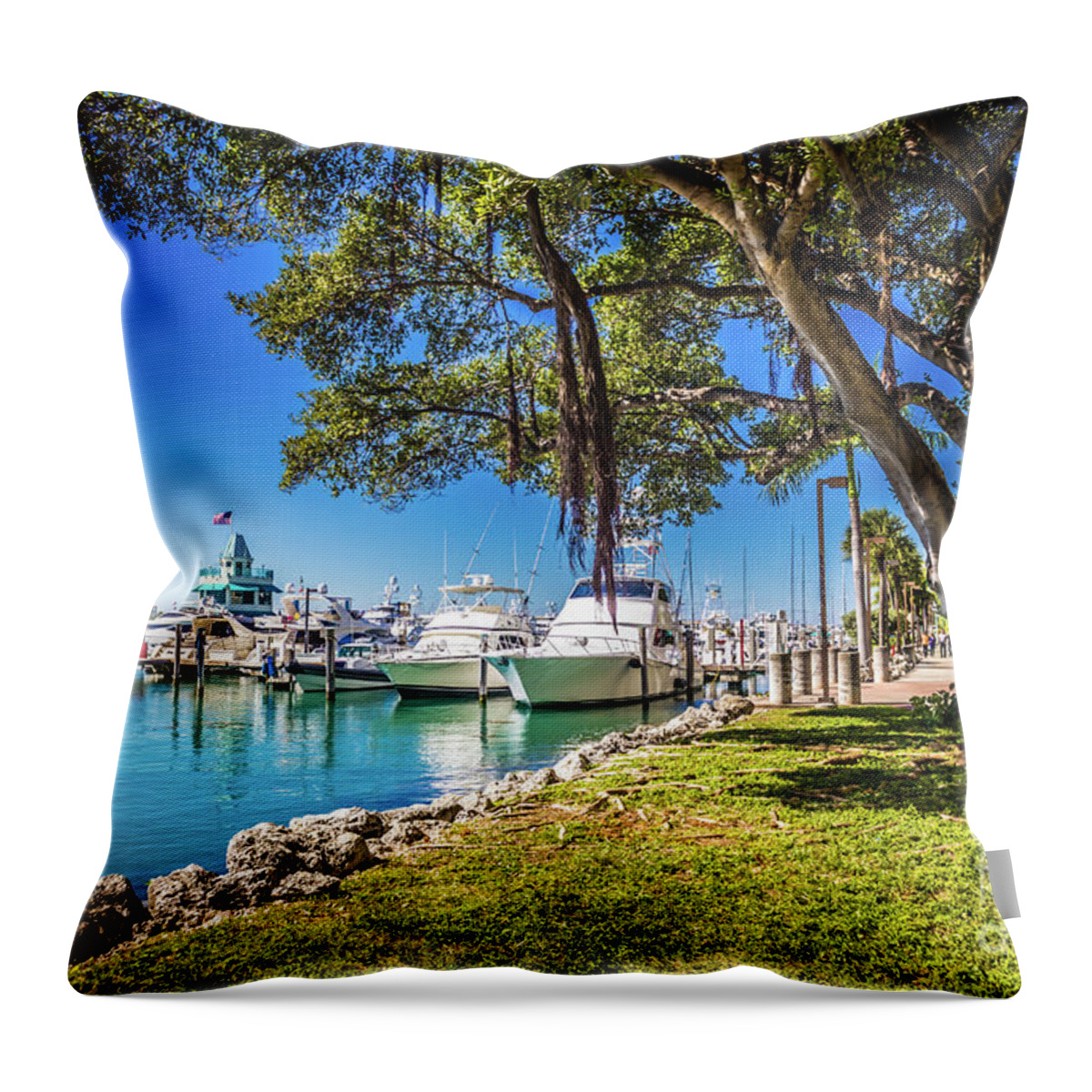 Luxury Yachts Artwork Throw Pillow featuring the photograph Luxury Yachts Artwork 4526 by Carlos Diaz