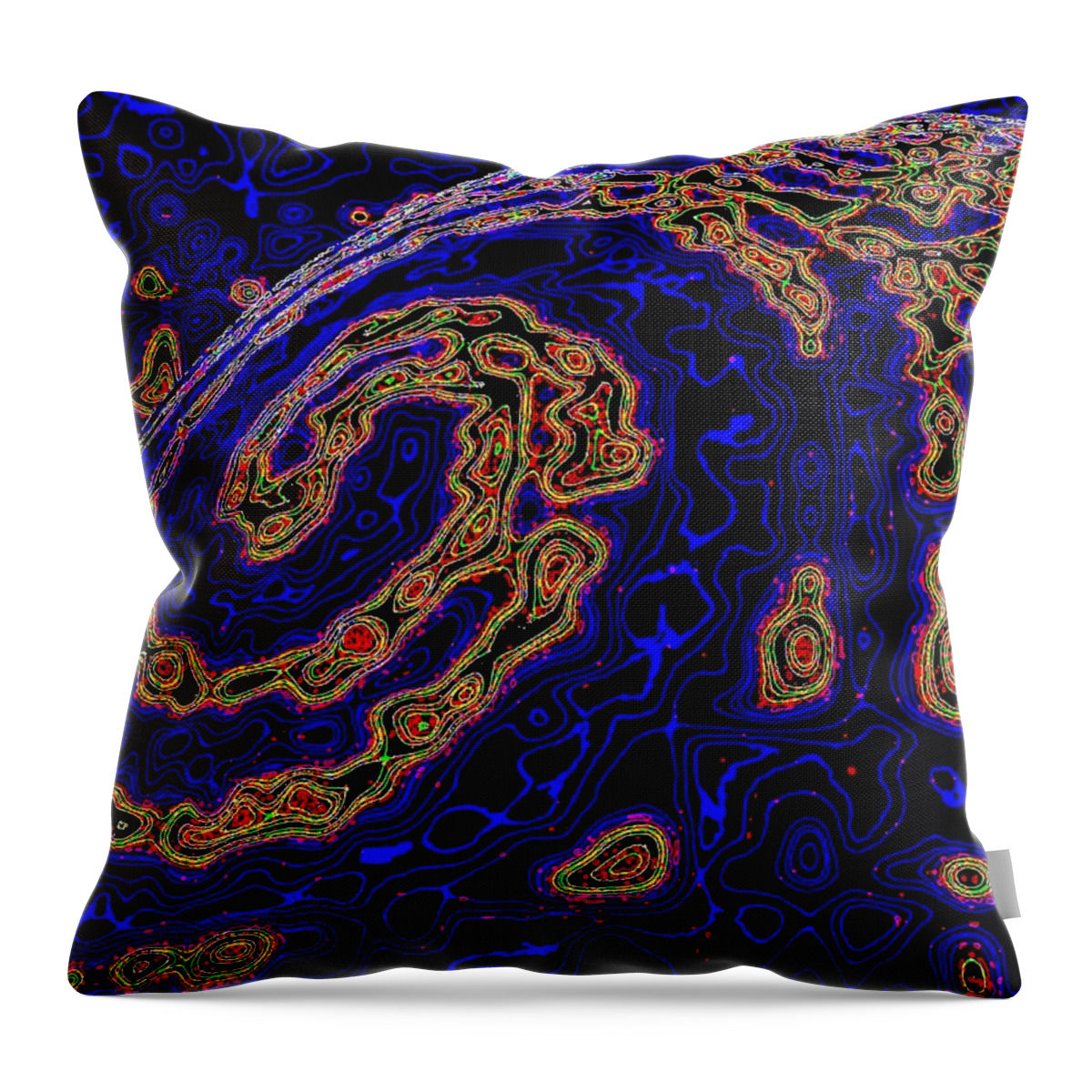 Micro Planet Throw Pillow featuring the digital art Micro Planet by Will Borden