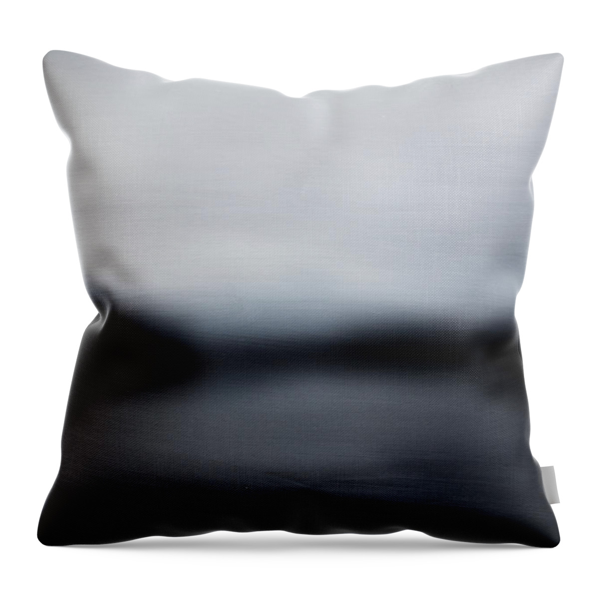 Abstract Landscape Throw Pillow featuring the mixed media Midnight Blue- Abstract Art by Linda Woods by Linda Woods