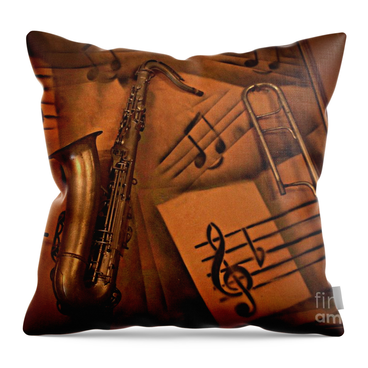 Music Throw Pillow featuring the photograph Midnight Music by Amalia Suruceanu