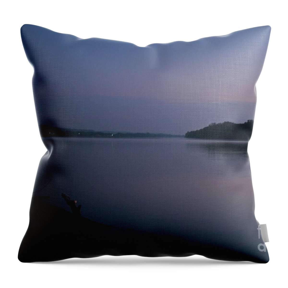 River Throw Pillow featuring the photograph Midnite Blue by Melissa Mim Rieman