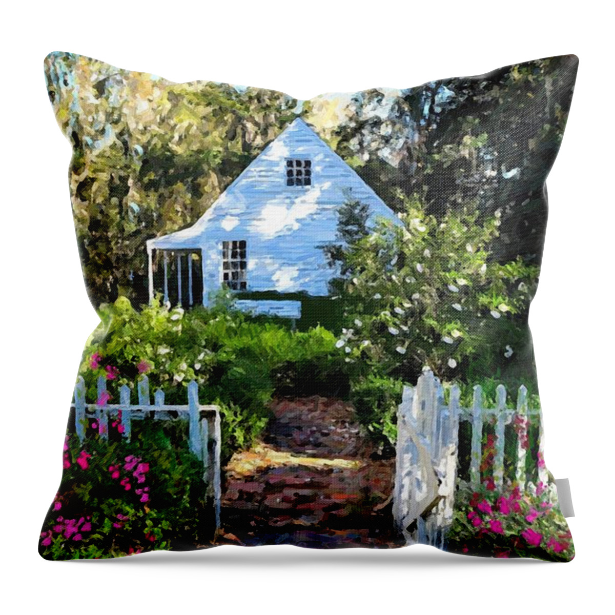 Midway Throw Pillow featuring the painting Midway Garden by Tammy Lee Bradley