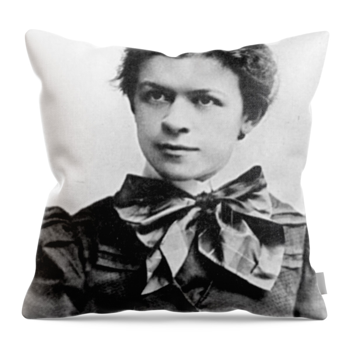19th Century Throw Pillow featuring the photograph Mileva Maric by Granger