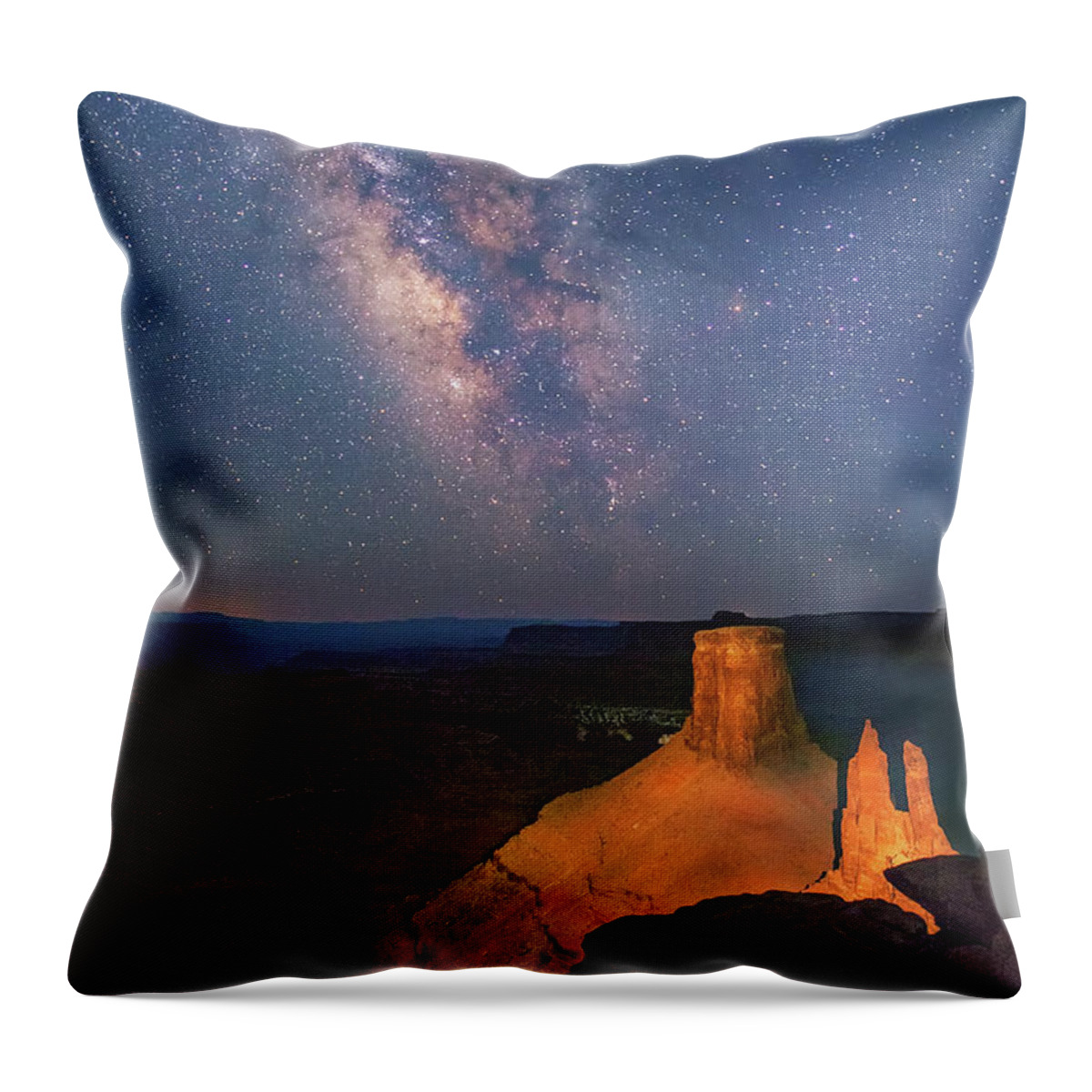Moab Throw Pillow featuring the photograph Milky Way at Marlboro Point by Dan Norris
