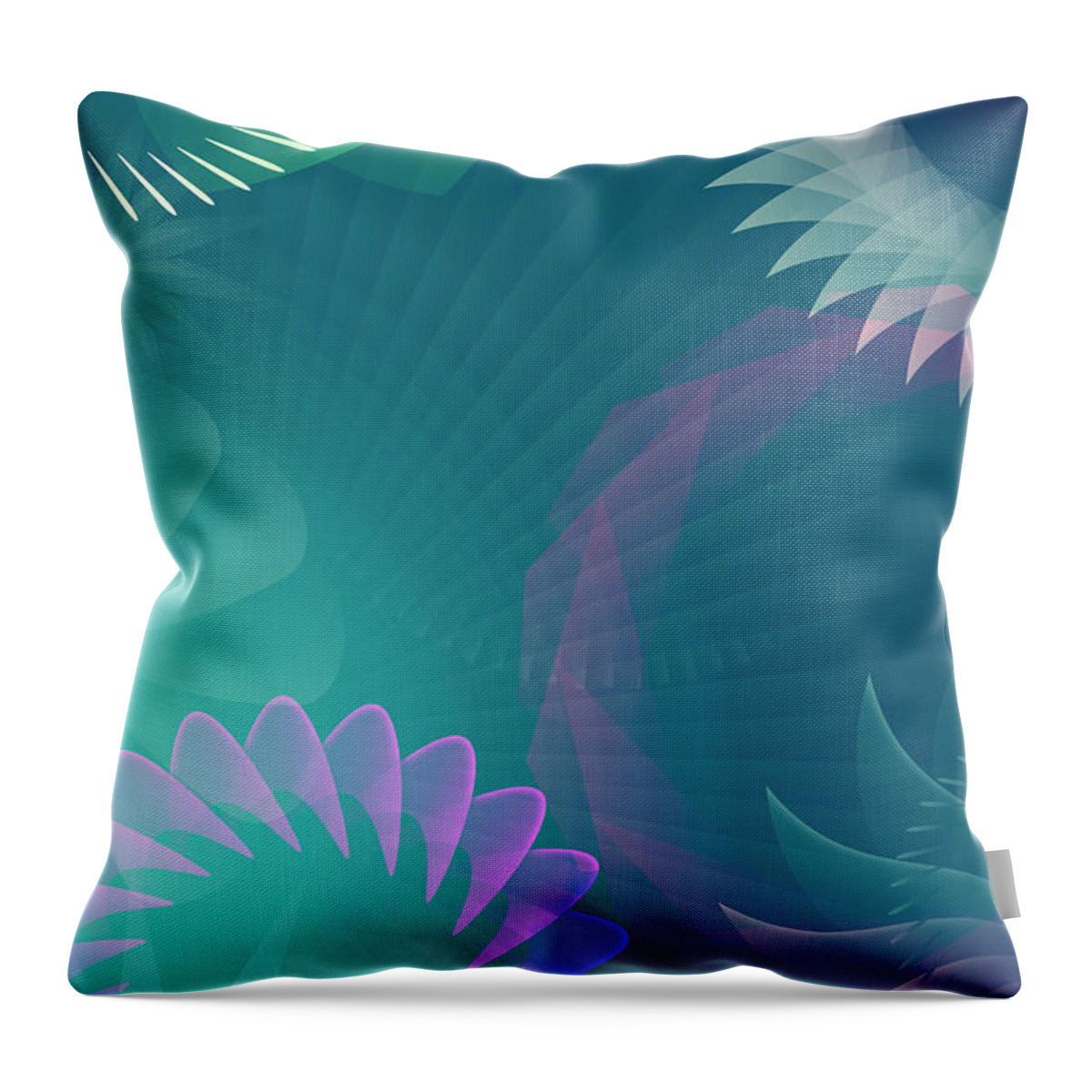Digital Throw Pillow featuring the digital art Mind Trips - Cool Wave by Peter Awax