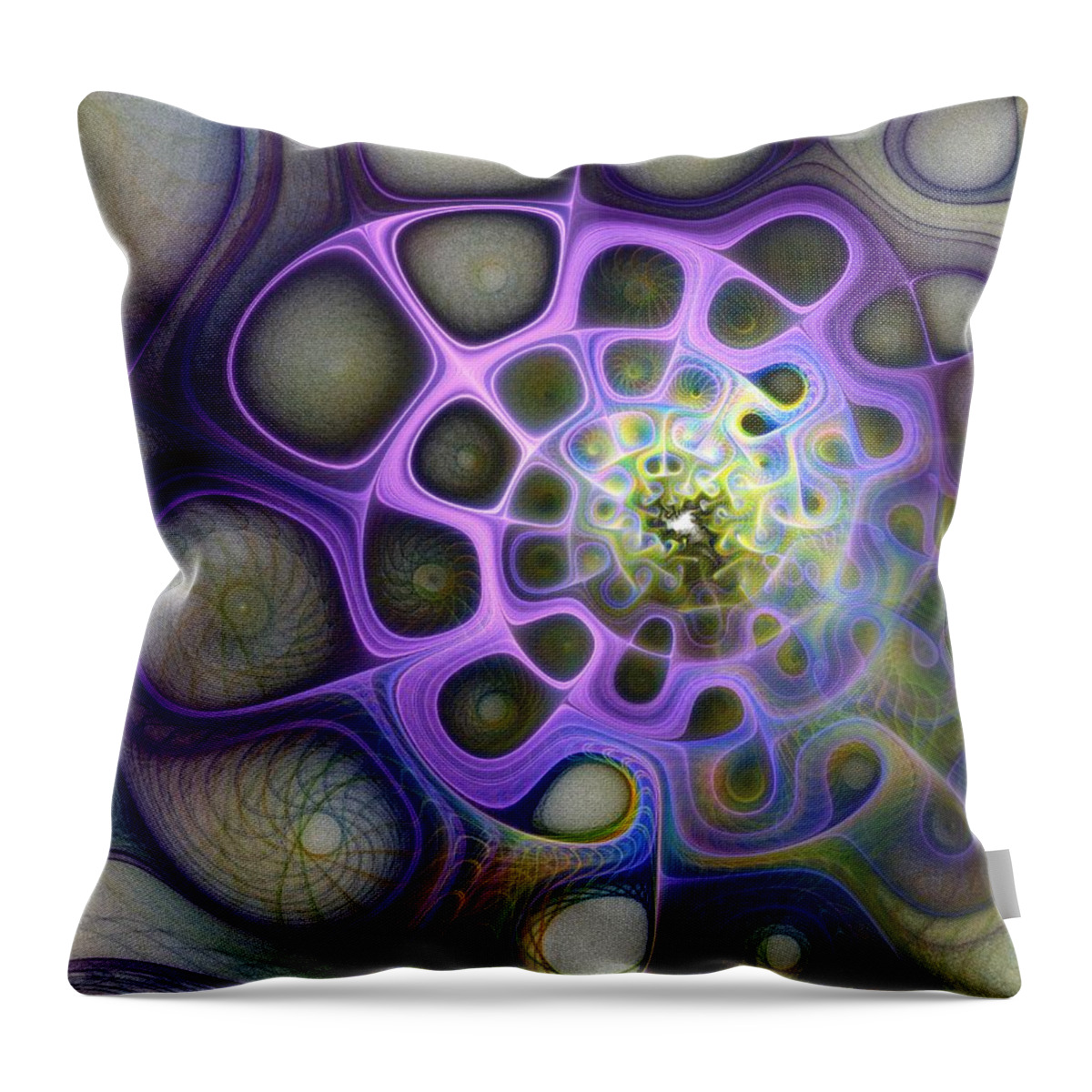 Digital Art Throw Pillow featuring the digital art Mindscapes by Amanda Moore