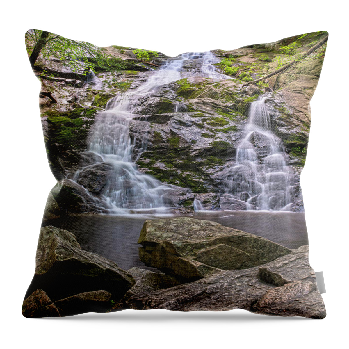 Waterfalls Throw Pillow featuring the photograph Mineral Springs Vertical by Angelo Marcialis