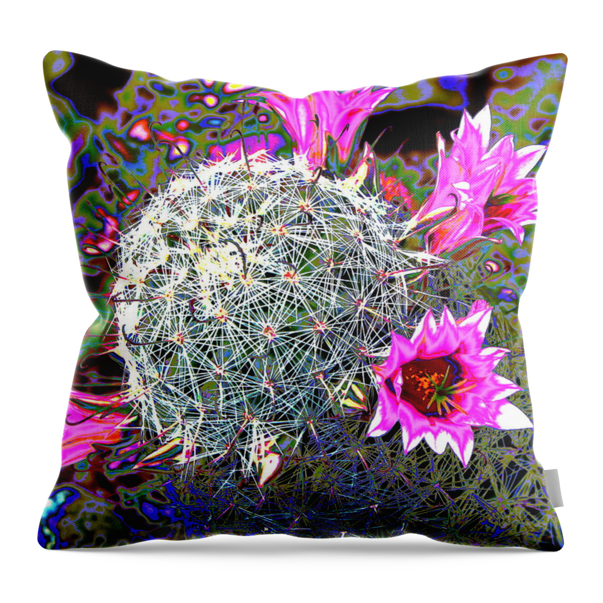 Cactus Throw Pillow featuring the photograph Mini Cactus by M Diane Bonaparte