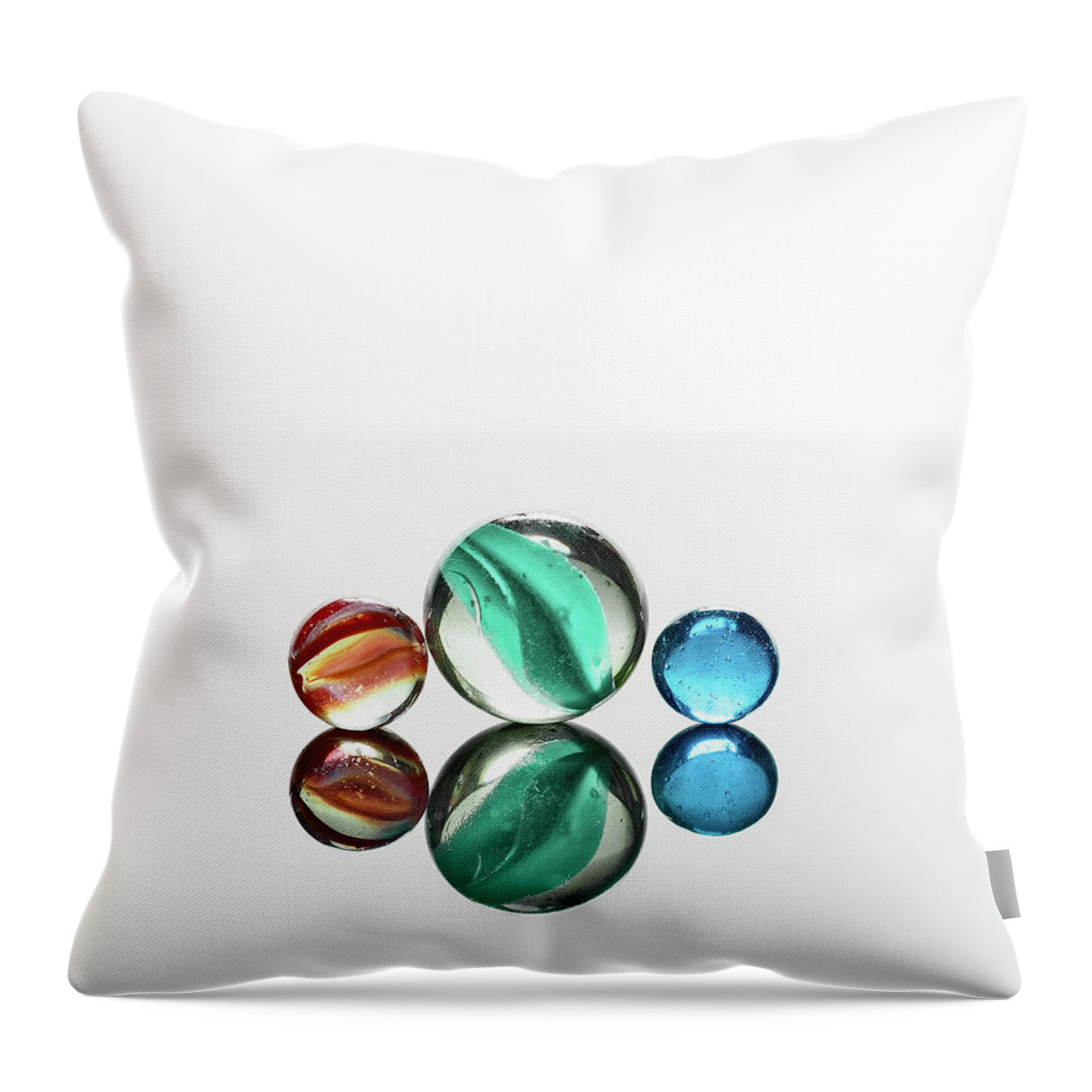 Marble Throw Pillow featuring the photograph Minimalist Marbles #1 by Jon Woodhams