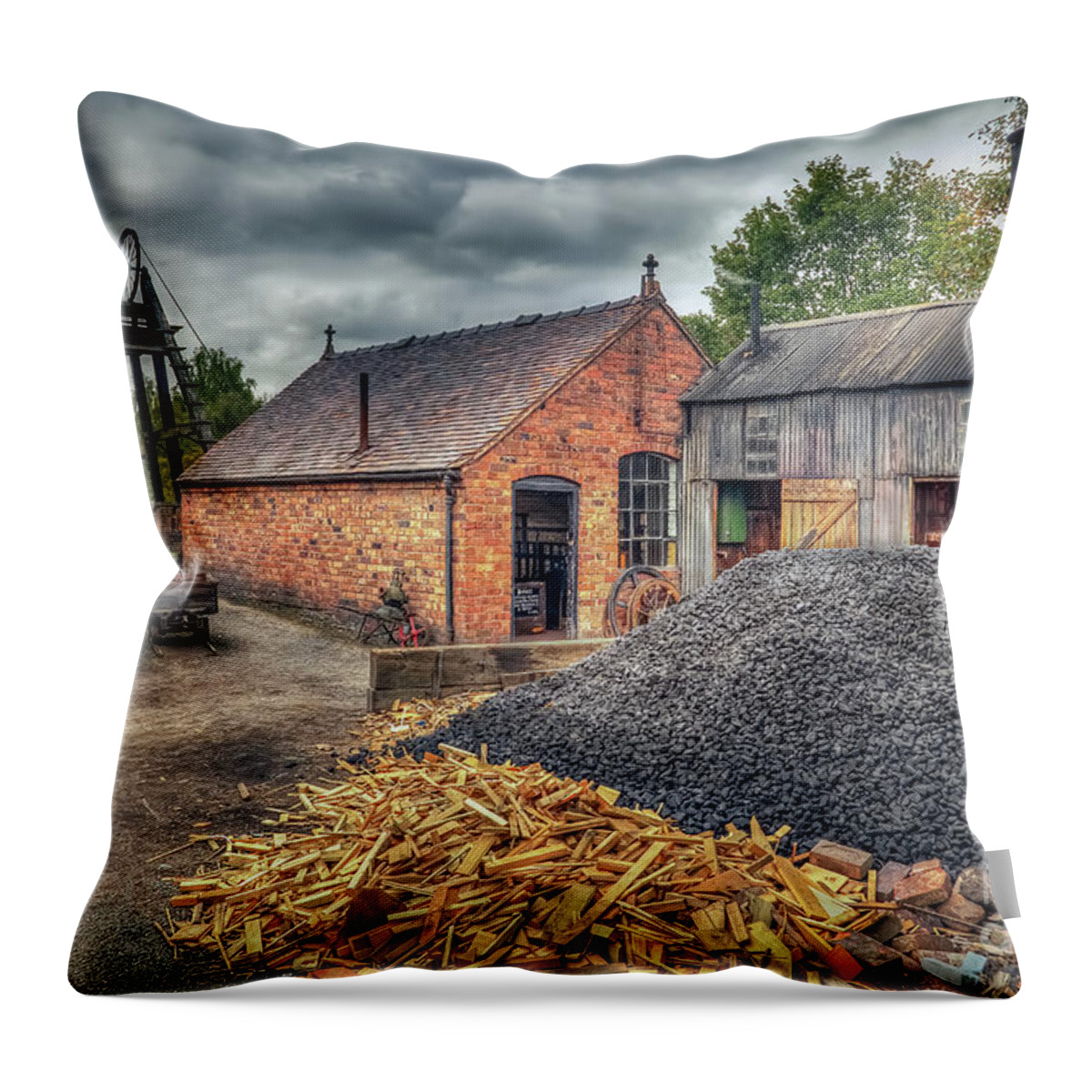 Mining Village Throw Pillow featuring the photograph Mining Village by Adrian Evans