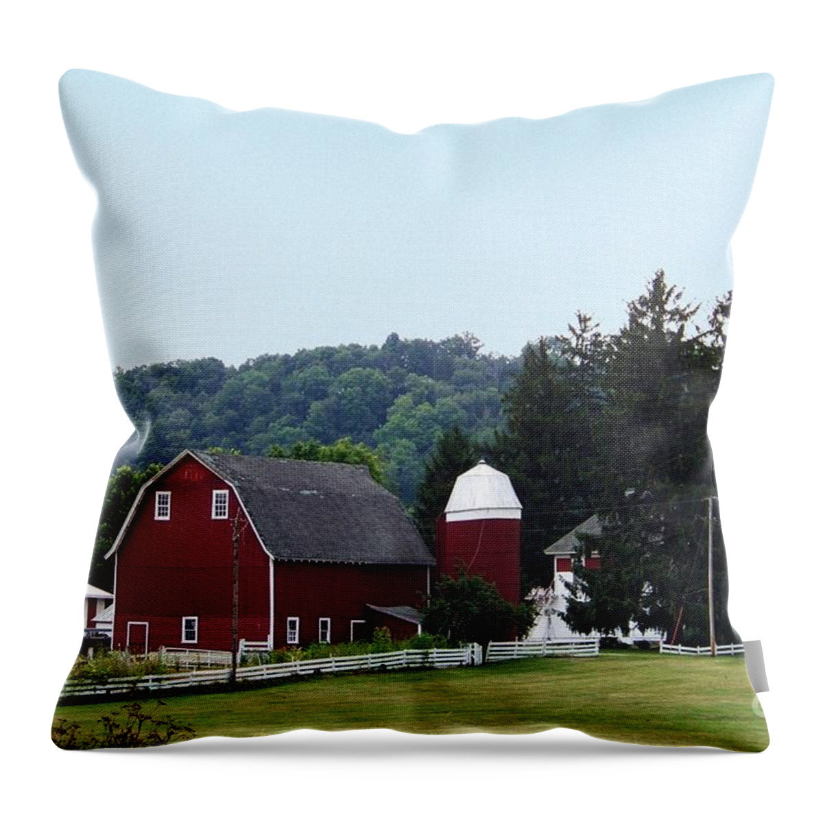 Barn Throw Pillow featuring the photograph Minnesota Barn by Charles Robinson