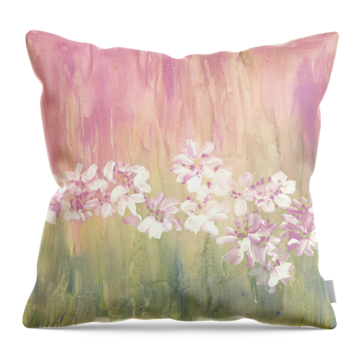 Mirage Throw Pillow featuring the painting Mirage by Don Wright