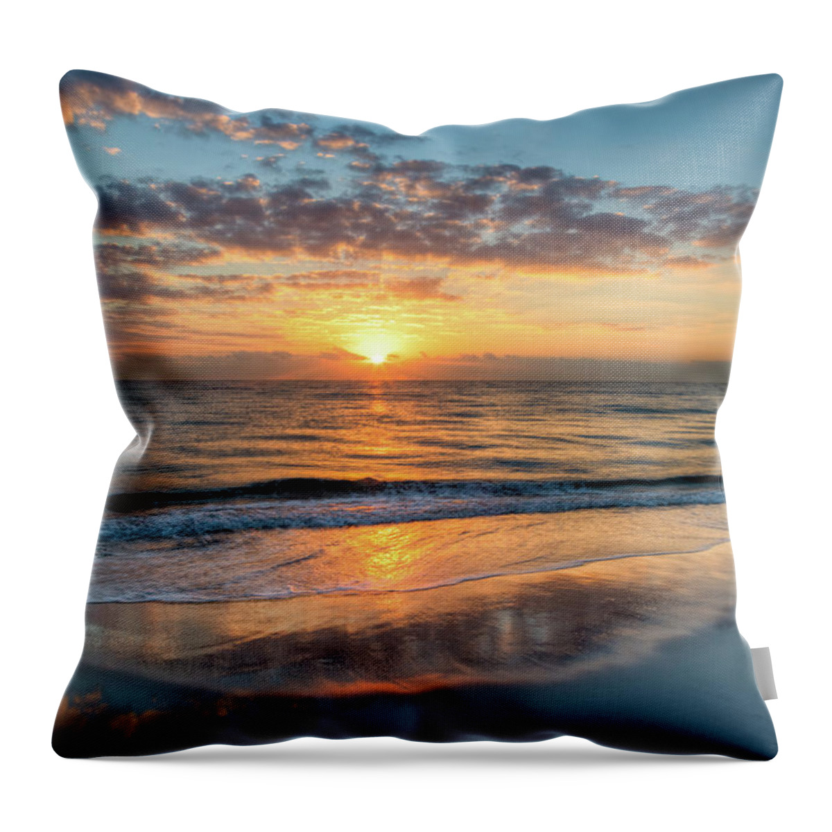 Boats Throw Pillow featuring the photograph Mirror at Sunrise by Debra and Dave Vanderlaan