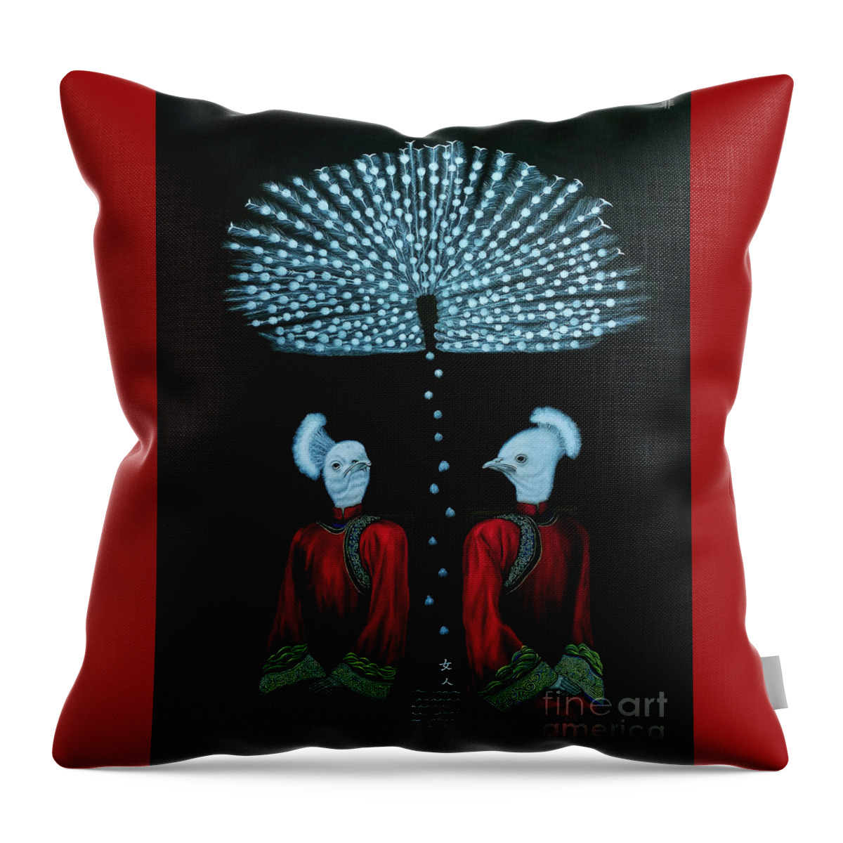 Goolge Images Throw Pillow featuring the painting Mirror by Fei A