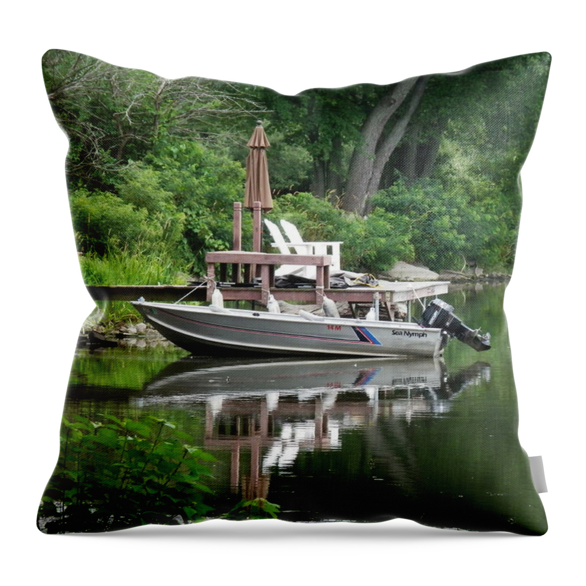 River Throw Pillow featuring the photograph Mirrored Journey by Deborah Kunesh