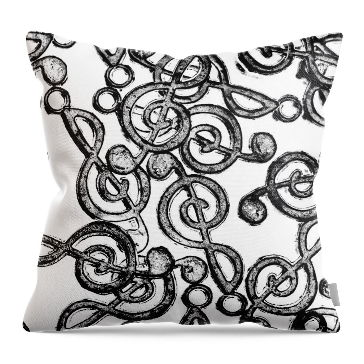 Clef Throw Pillow featuring the photograph Mishmash melodies by Jorgo Photography
