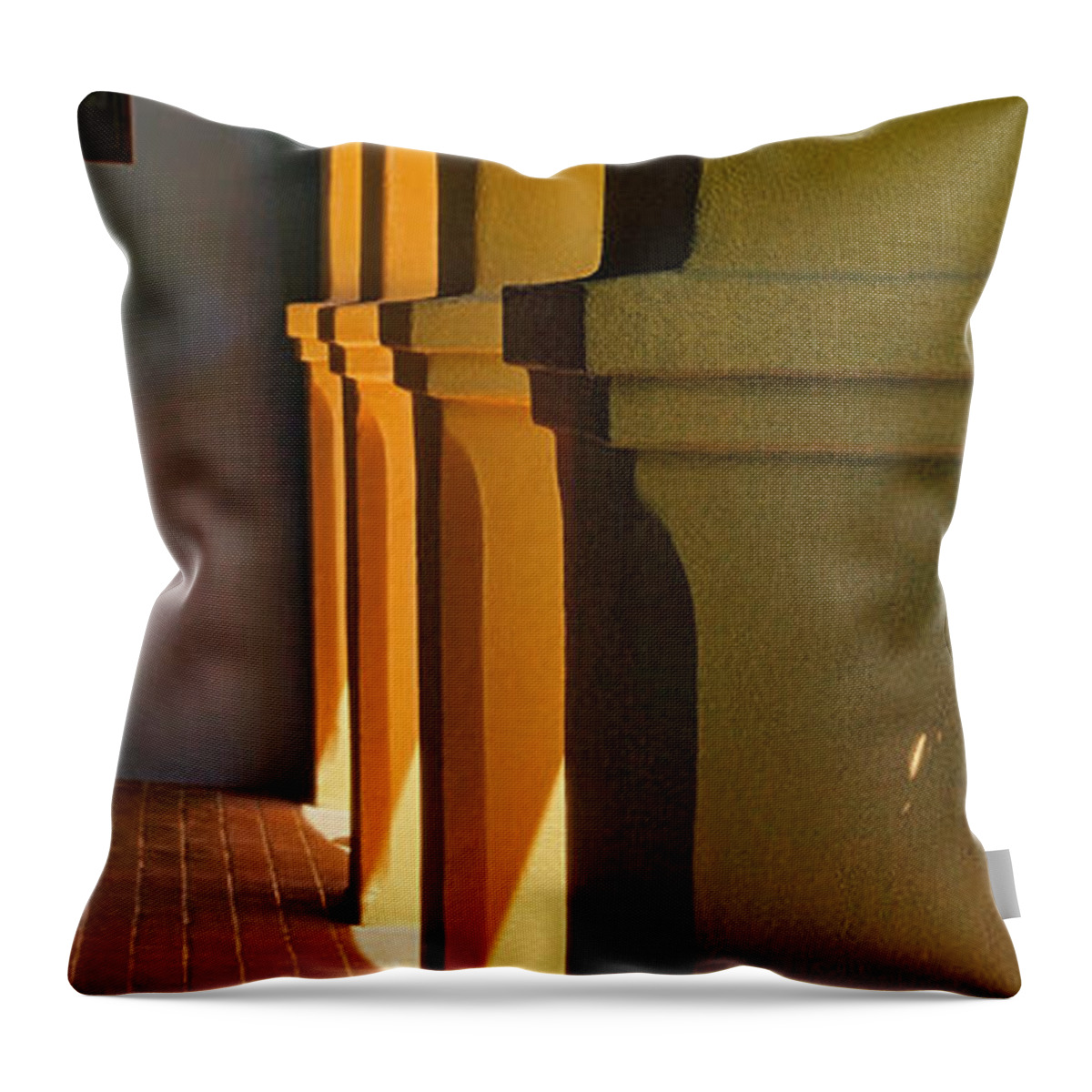 Tumacacori Throw Pillow featuring the photograph Mission Arches Pano by Theo O'Connor