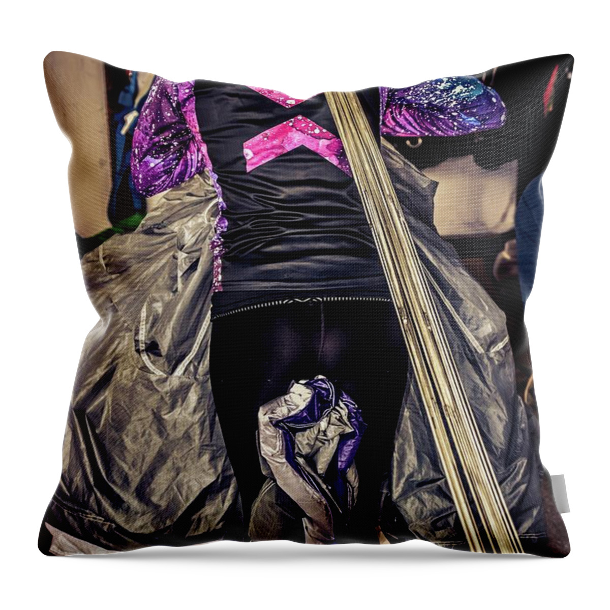 Paracute Throw Pillow featuring the photograph Missy's Dress by Larkin's Balcony Photography