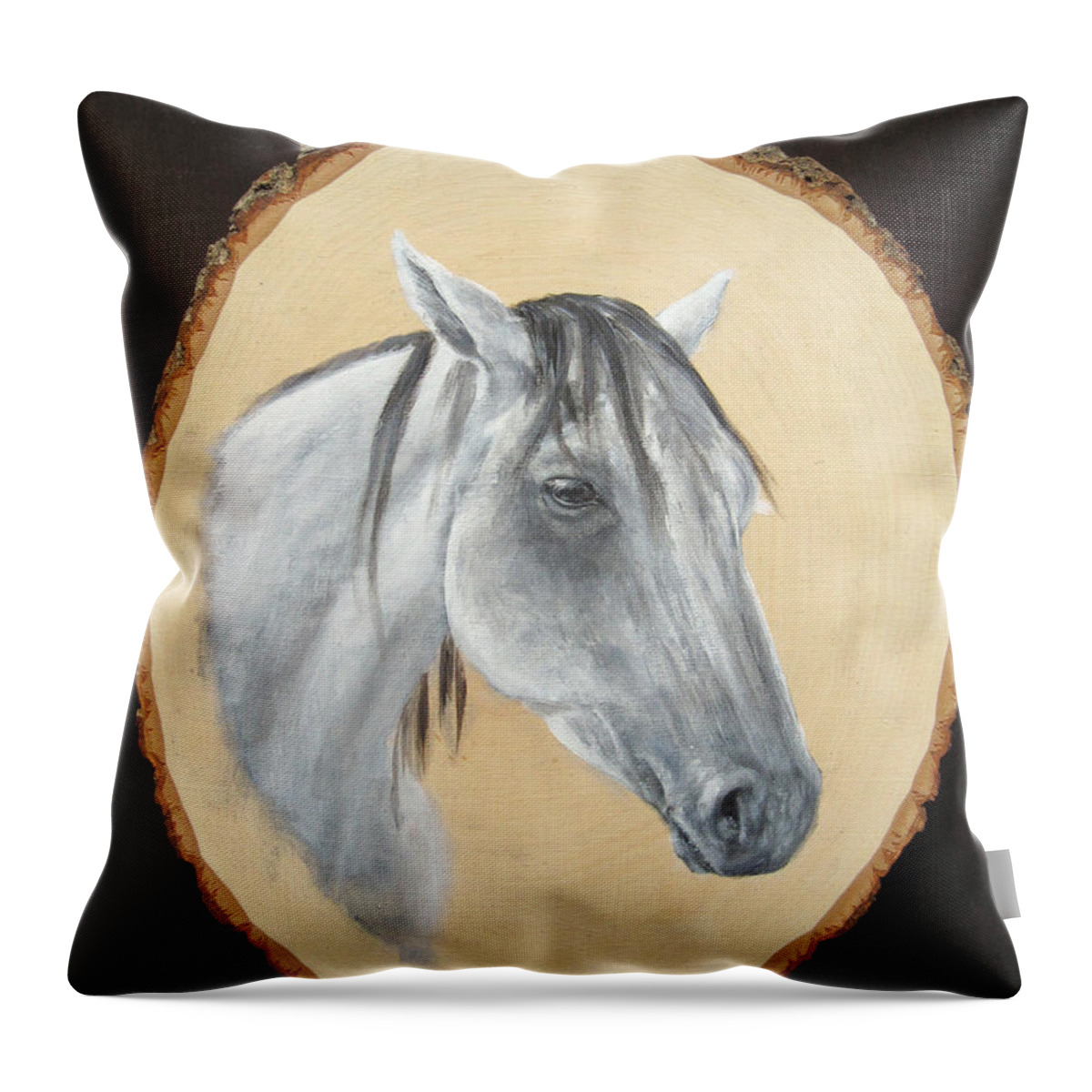 Horse Throw Pillow featuring the painting Mister Bellon's Fancy by Brandy Woods