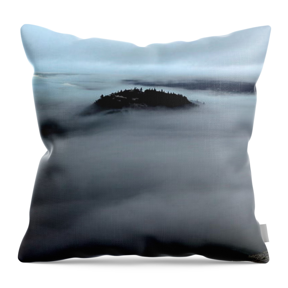 Nature Throw Pillow featuring the photograph Misty Landscape by Lukasz Ryszka