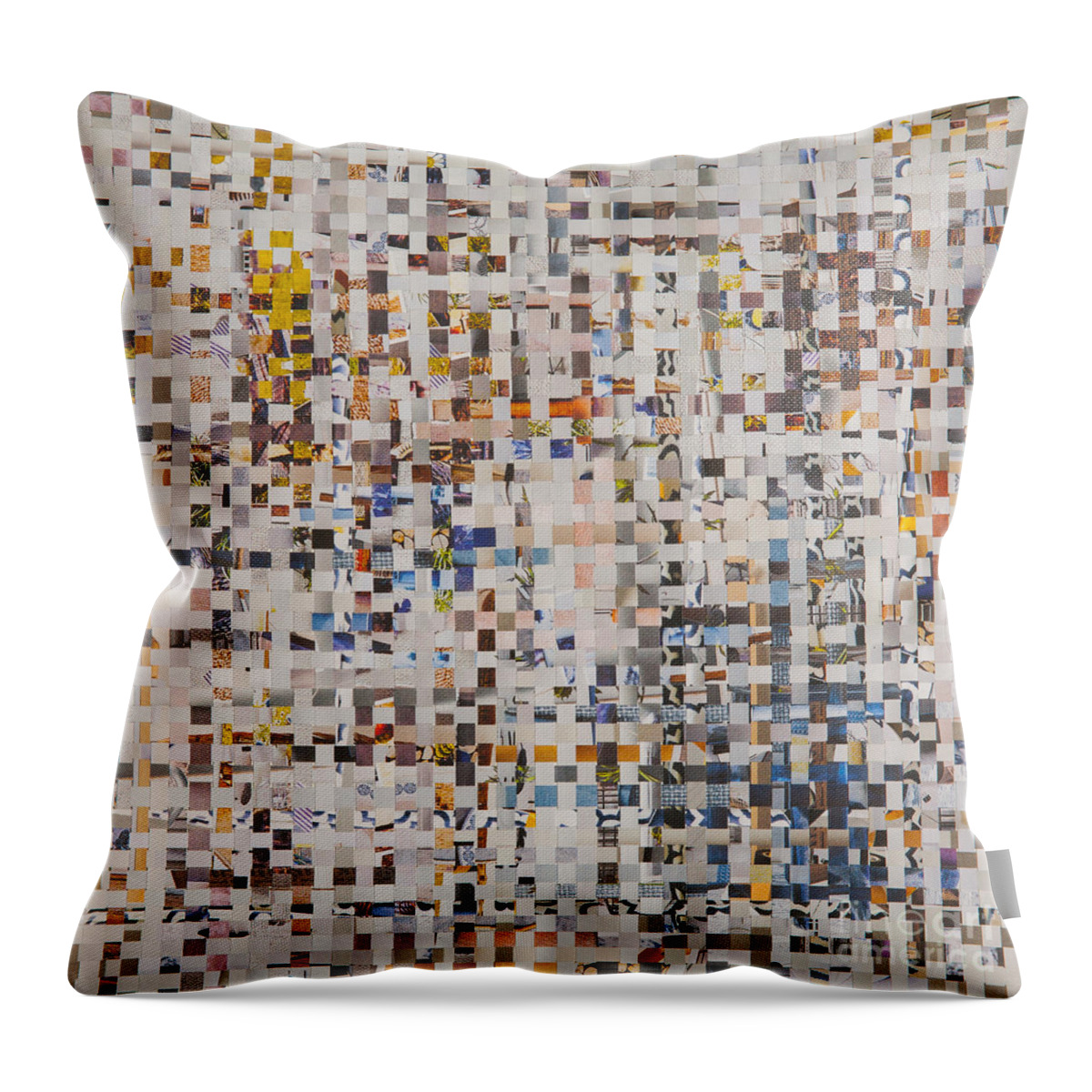 Paper Throw Pillow featuring the mixed media Mix by Jan Bickerton
