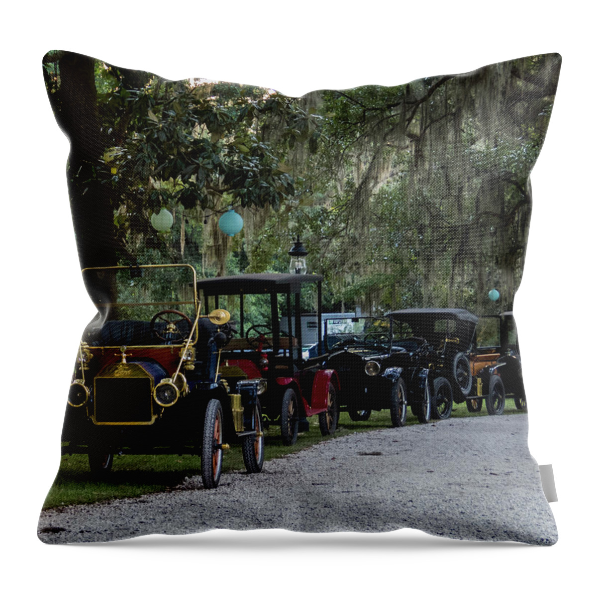Model T Ford Throw Pillow featuring the photograph Model T's by J M Farris Photography