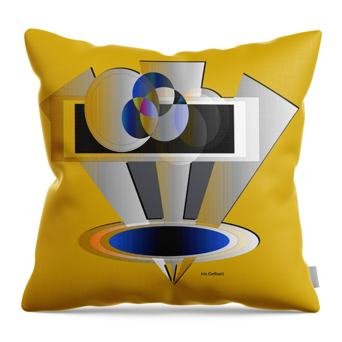 Abstract Throw Pillow featuring the digital art Modern 58 by Iris Gelbart