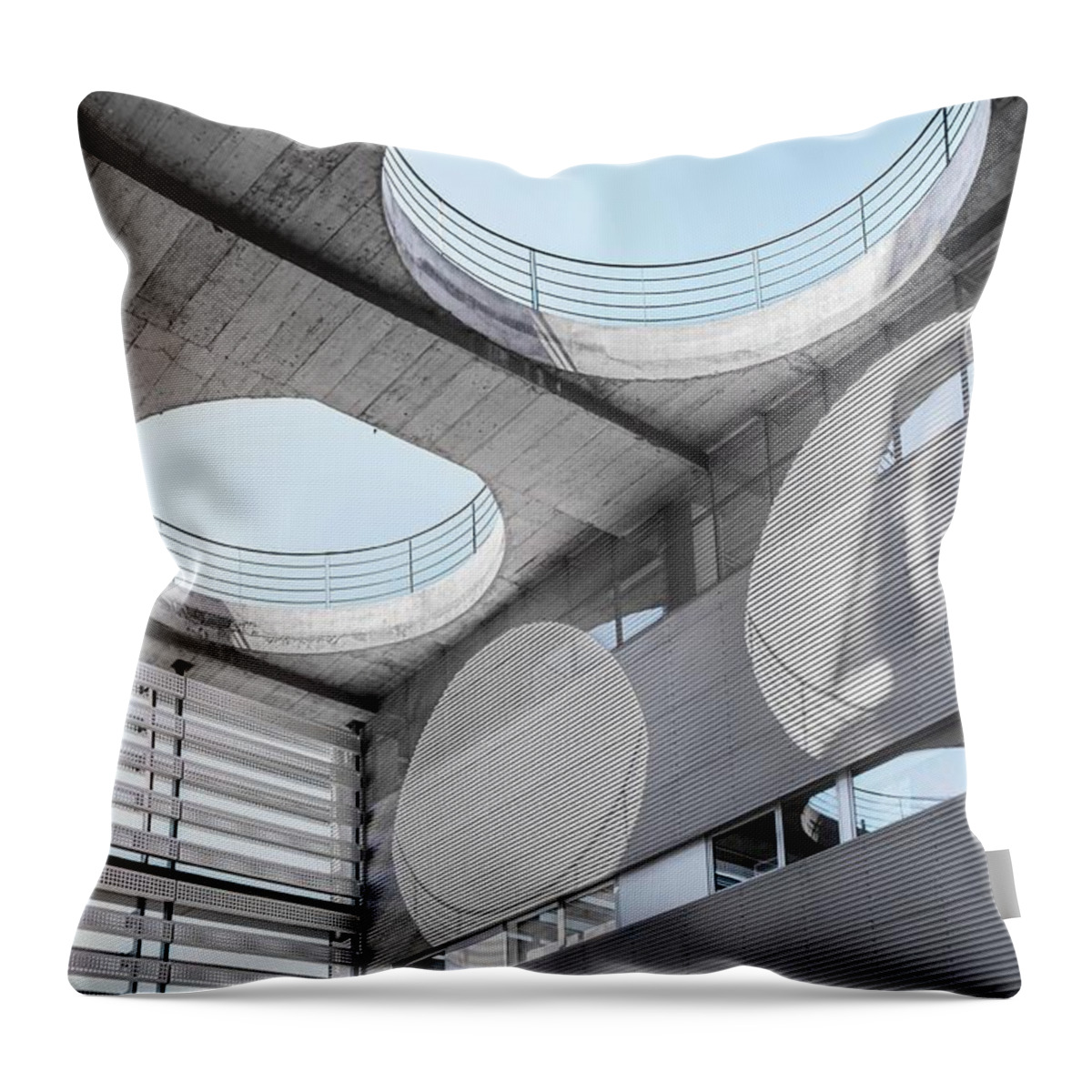 Architecture Throw Pillow featuring the painting Modern Architectural Building Series - 29 by Celestial Images