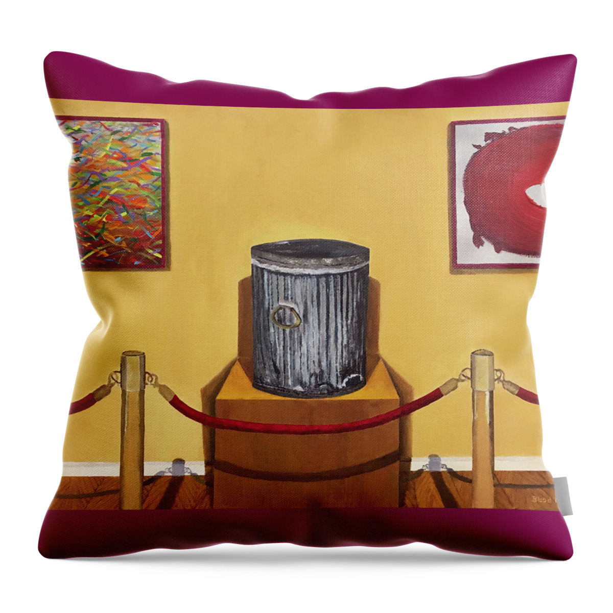 Modern Art Throw Pillow featuring the painting Modern Art by Thomas Blood