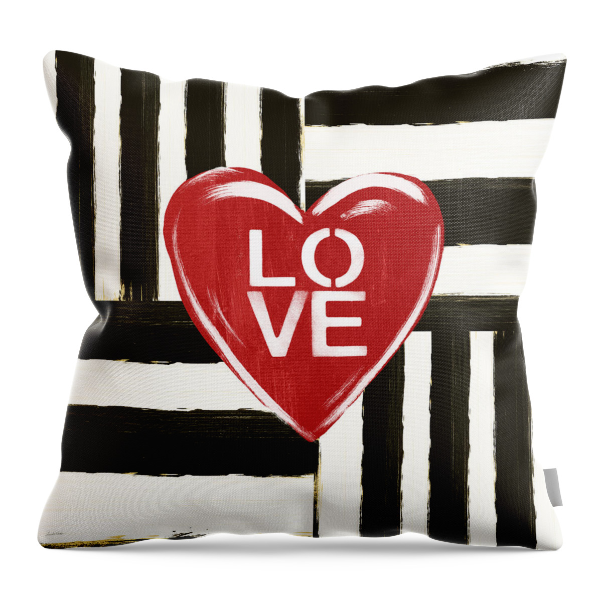 Love Throw Pillow featuring the painting Modern Love- Art by Linda Woods by Linda Woods