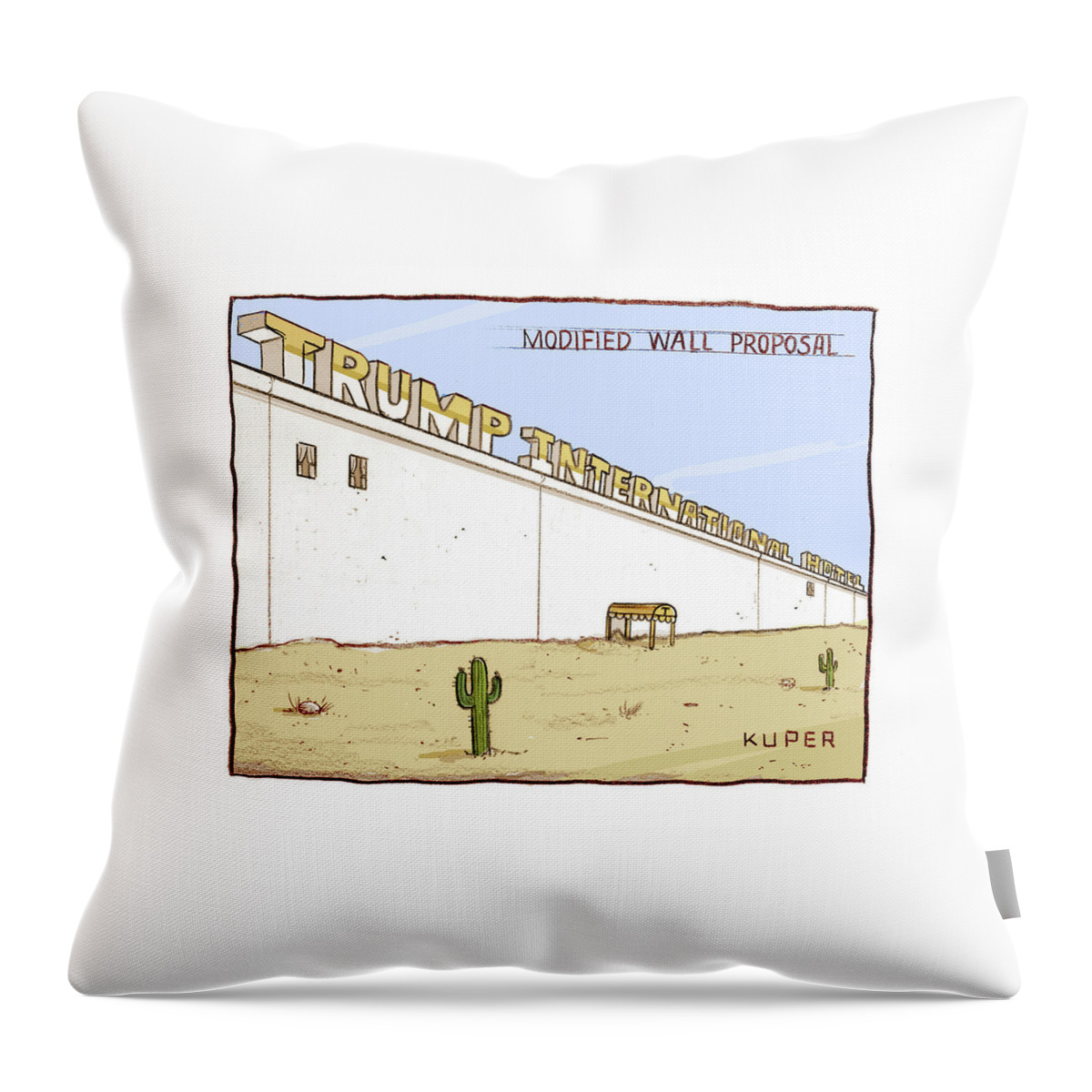 Modified Wall Proposal Throw Pillow