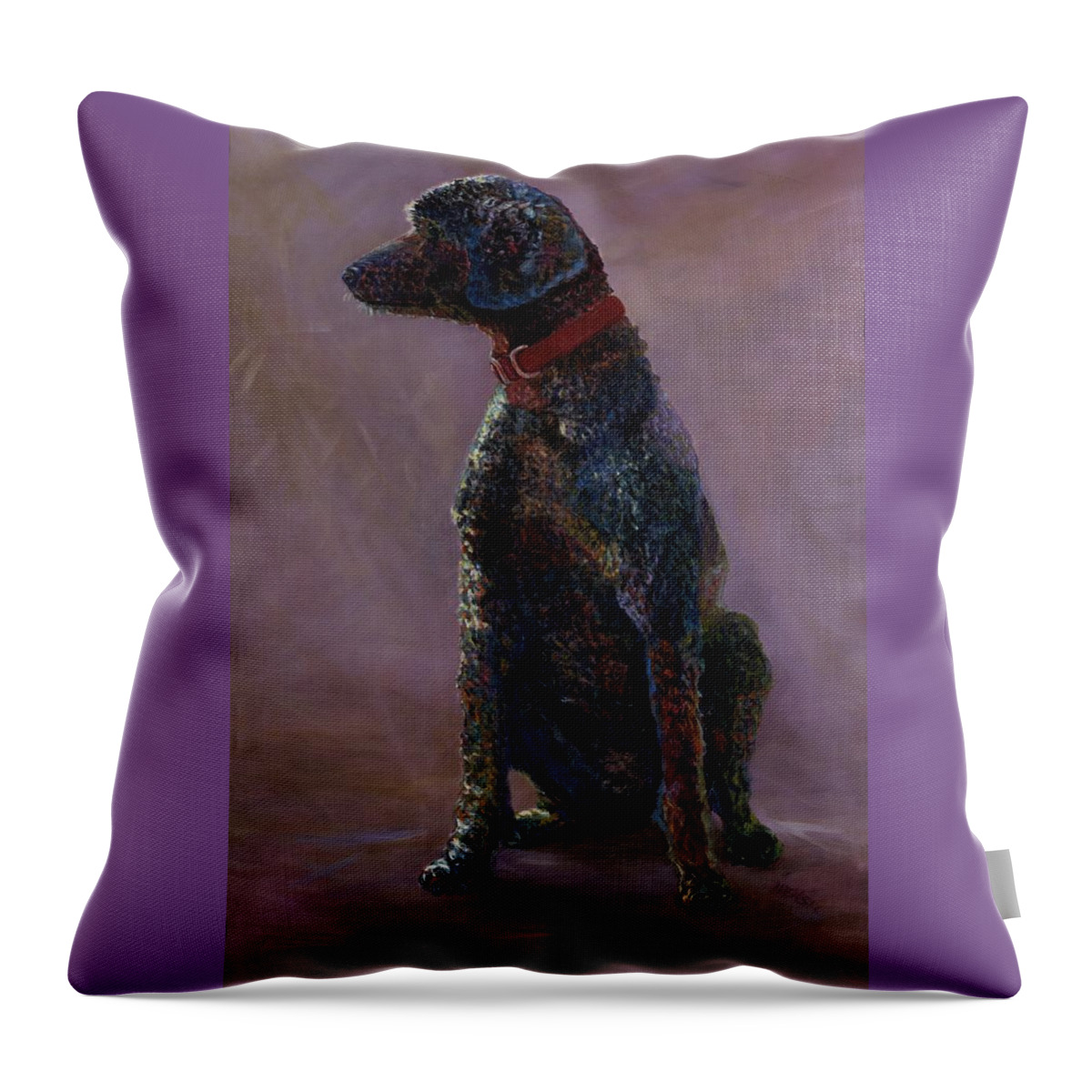 Dog Throw Pillow featuring the painting Moe by Susan Hensel