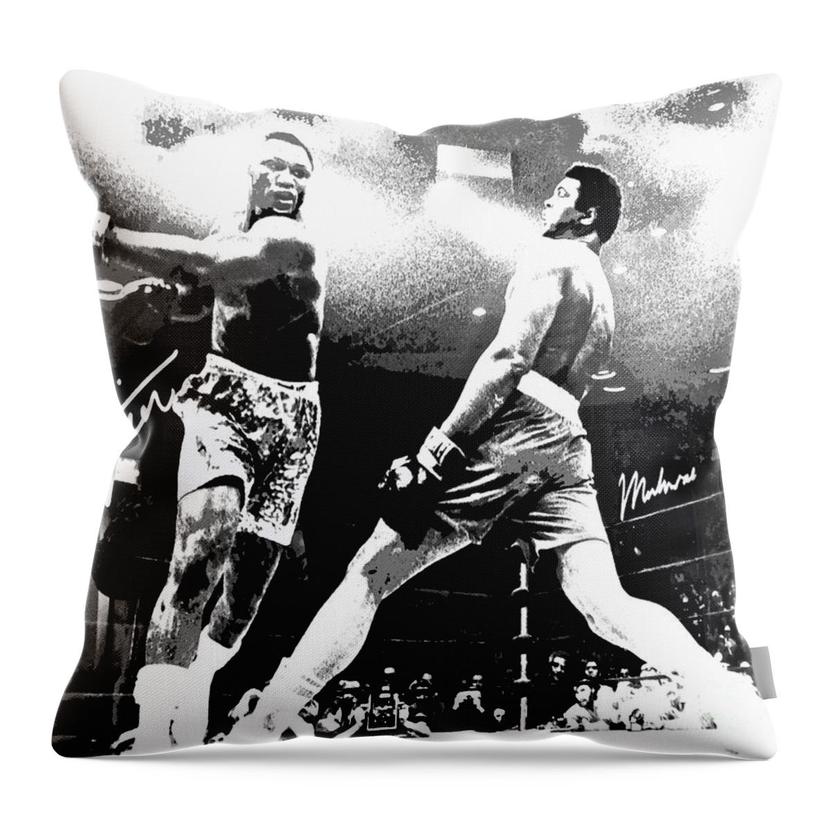 Mohamed Ali Throw Pillow featuring the photograph Mohamed Ali Float Like A Butterfly by Saundra Myles