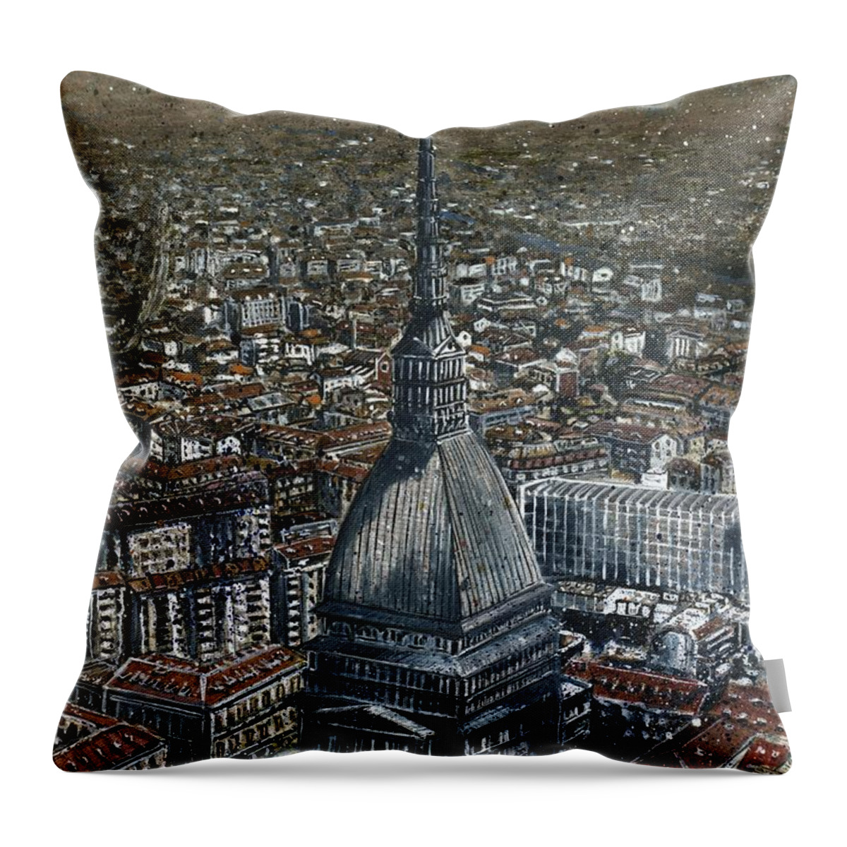 Italia Throw Pillow featuring the digital art Mole Ottobre by Andrea Gatti