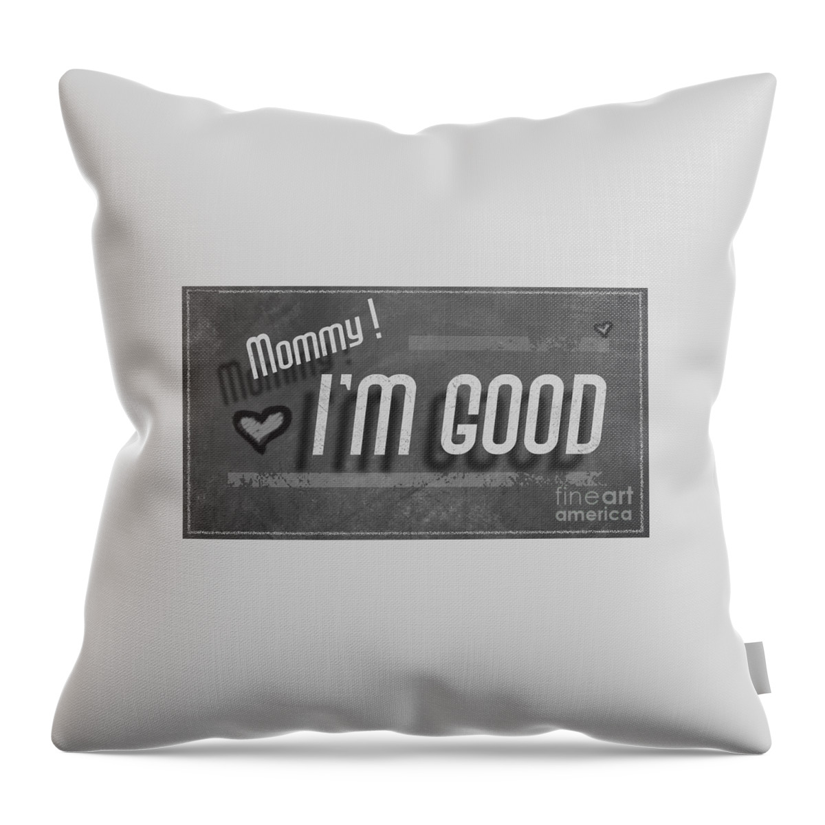 Mommy Throw Pillow featuring the painting Mommy, i'm good by Vi Nguyen