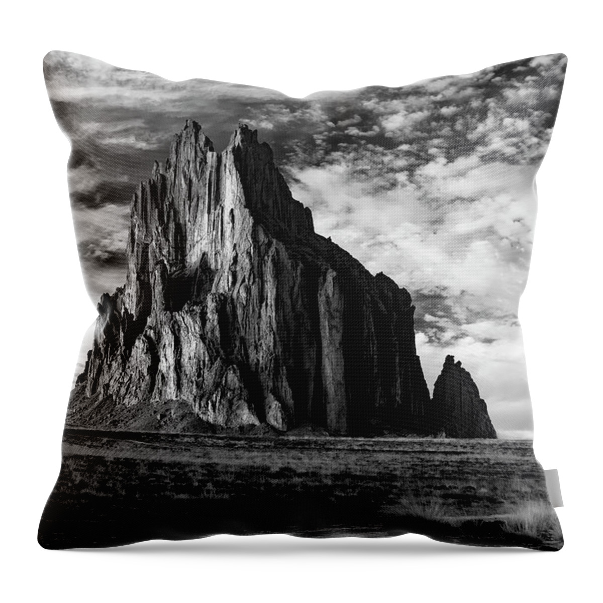 New Mexico Throw Pillow featuring the photograph Monolith on the Plateau by Jon Glaser