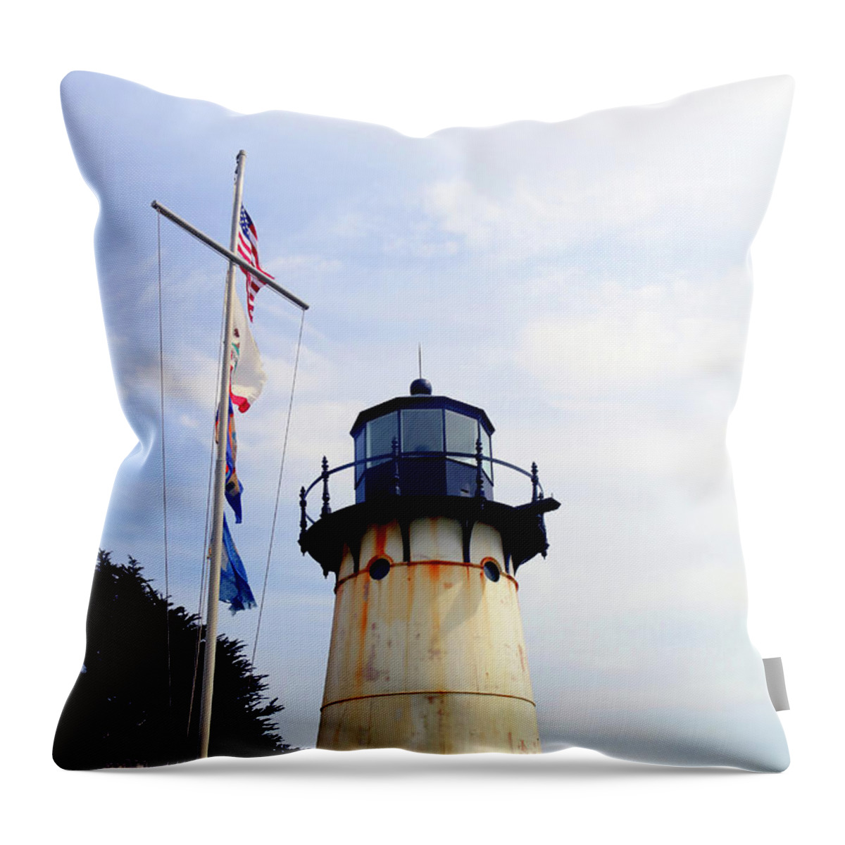 Lighthouses Throw Pillow featuring the photograph Montara Light by Art Block Collections