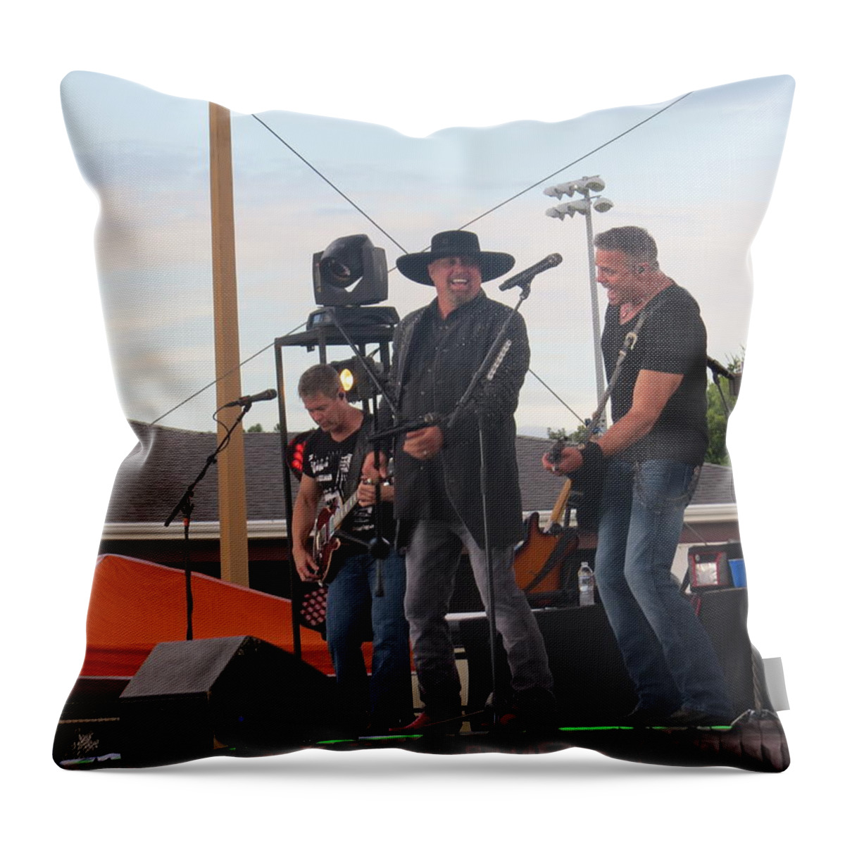 Country Music Throw Pillow featuring the photograph Montgomery Gentry by Aaron Martens