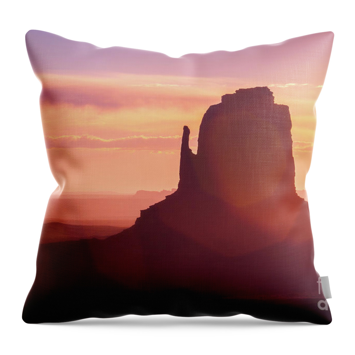 Monument Valley Throw Pillow featuring the photograph Monument Sunrise by Anthony Michael Bonafede