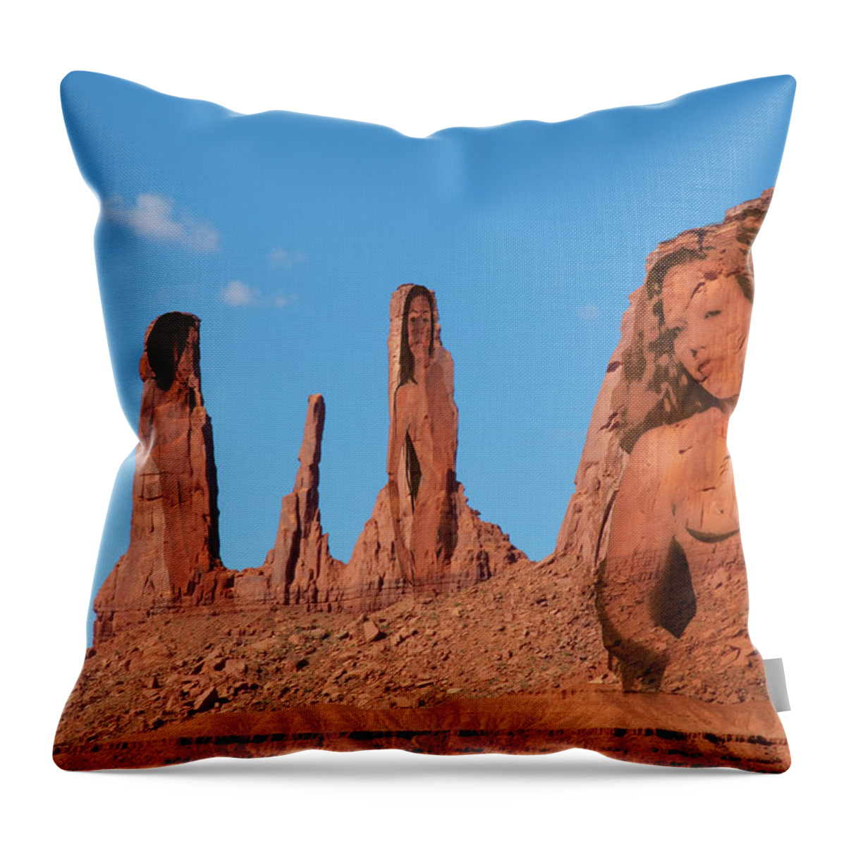 Monument Valley Throw Pillow featuring the photograph Monument Valley Nymph #3 by Richard Henne