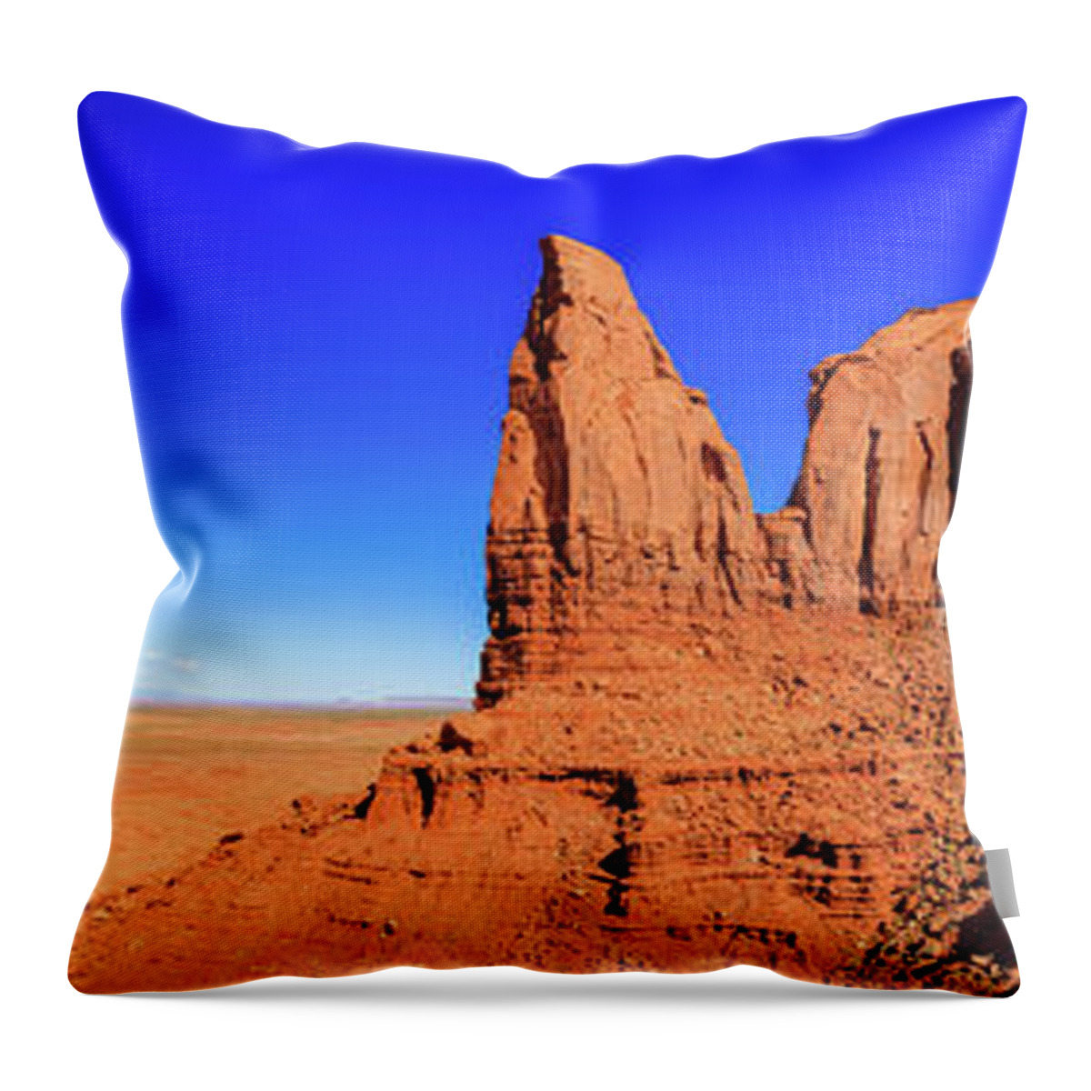 Monument Valley Throw Pillow featuring the photograph Monument Valley by Raul Rodriguez